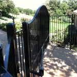 Metal Fence w/ Matching Automatic Driveway Gate