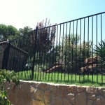 5 ft tall Metal Fence on Retaining Wall