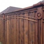 Privacy Wood Fence w/ Custom Corbels