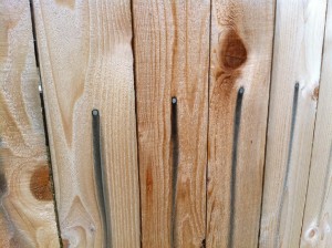using galvanized nails with cedar